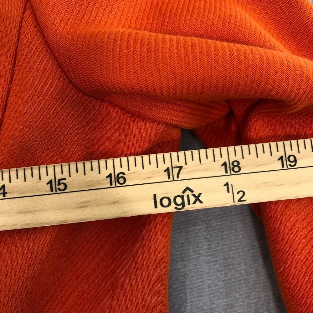 Banana Republic Jacket Women Small Orange Double Breasted Pea Coat Gold Buttons